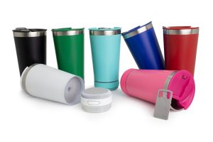 Copo Térmico 400ml com Caixa de Som - Solução Marketing Promocional