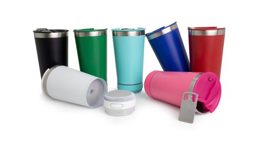 Copo Térmico 400ml com Caixa de Som - Solução Marketing Promocional